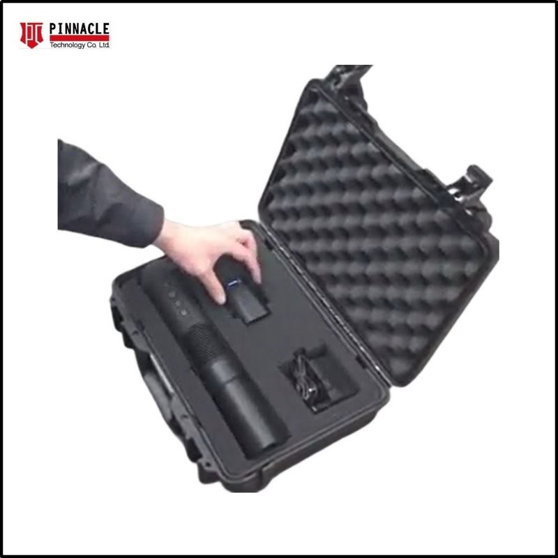 PTC-UAV-3F15 GPS المحمول / Wifi Uav Drone Signal Jammer مع 1000lm فانوس المصباح الكاشف