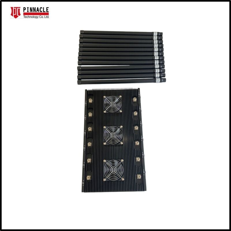 12-الأنطينات الطاقة العالية 300W الخروج الهاتف المحمول 2G / 3G / 4G / 5G WIFI جهاز التشويش على سطح المكتب