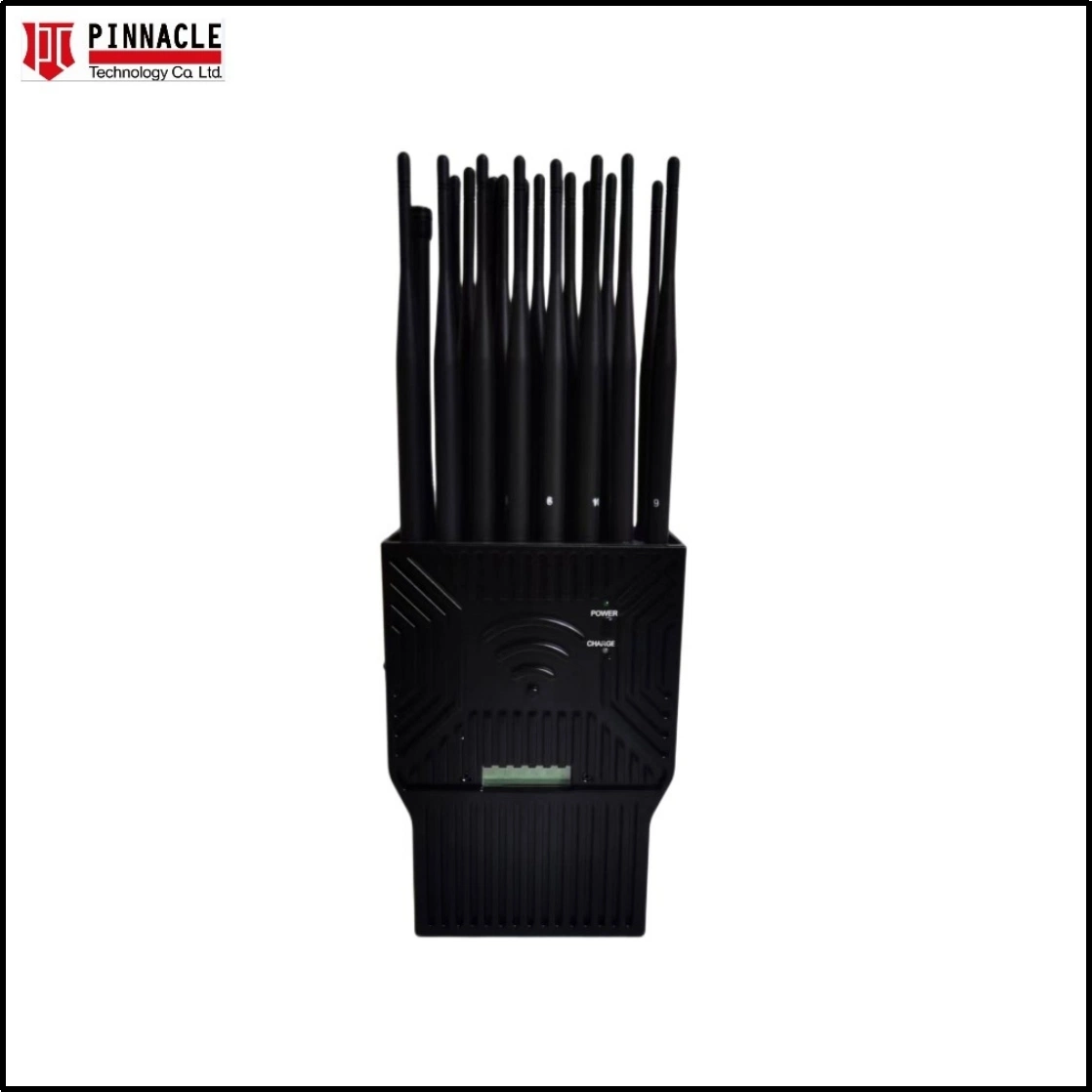 16-Antennas Handheld GPS GSM Bluetooth Signal Blocker 2g 3G 4G 5g WiFi 2.4G/5.8g Mobile Cell Phone Signal Jammer