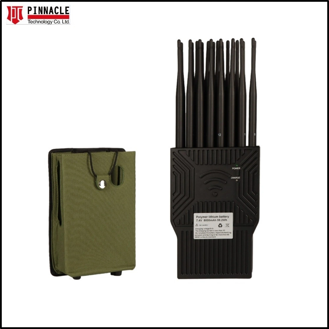 16-Antennas Handheld GPS GSM Bluetooth Signal Blocker 2g 3G 4G 5g WiFi 2.4G/5.8g Mobile Cell Phone Signal Jammer