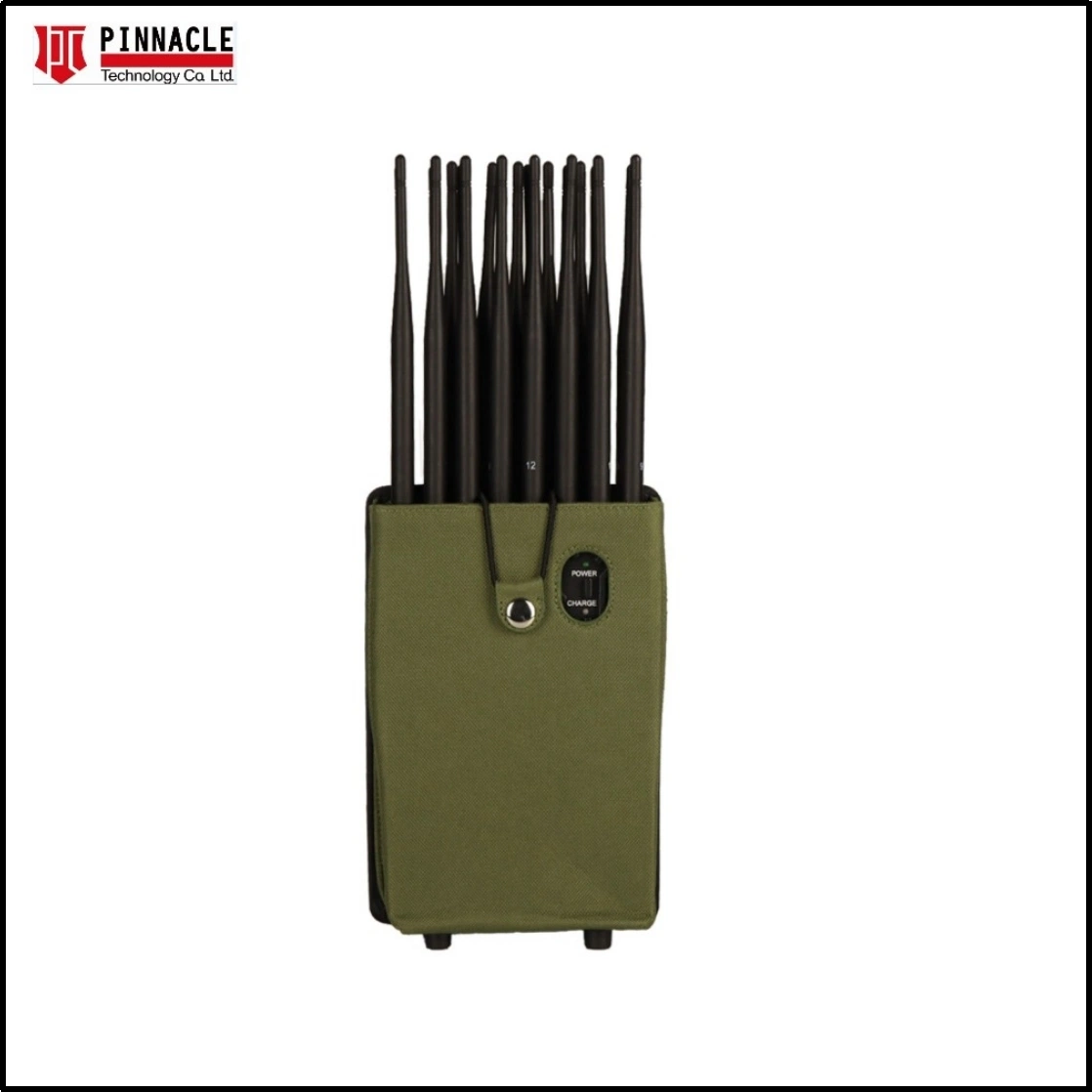 16-Antennas Handheld GPS GSM Bluetooth Signal Blocker 2g 3G 4G 5g WiFi 2.4G/5.8g Mobile Cell Phone Signal Jammer